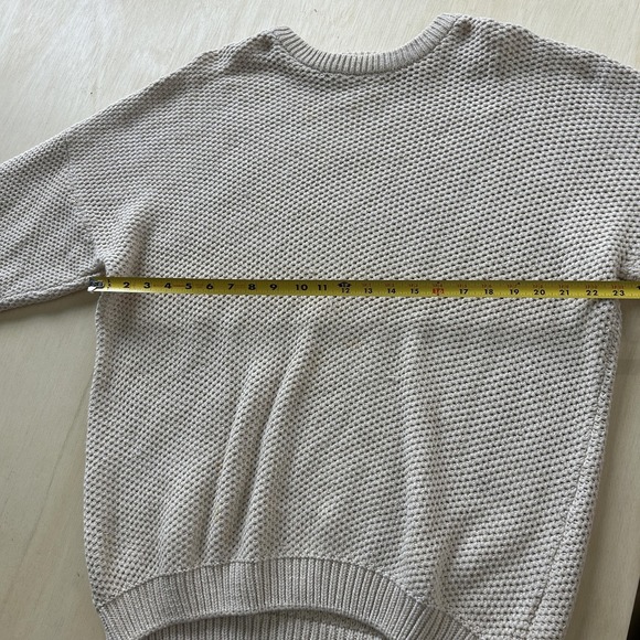 Vintage Eddie Bauer Sweater Mens XL Beige Waffle Knit Cotton Crewneck Pullover - Picture 10 of 12